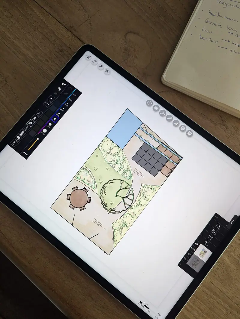 Tuinontwerp op de iPad